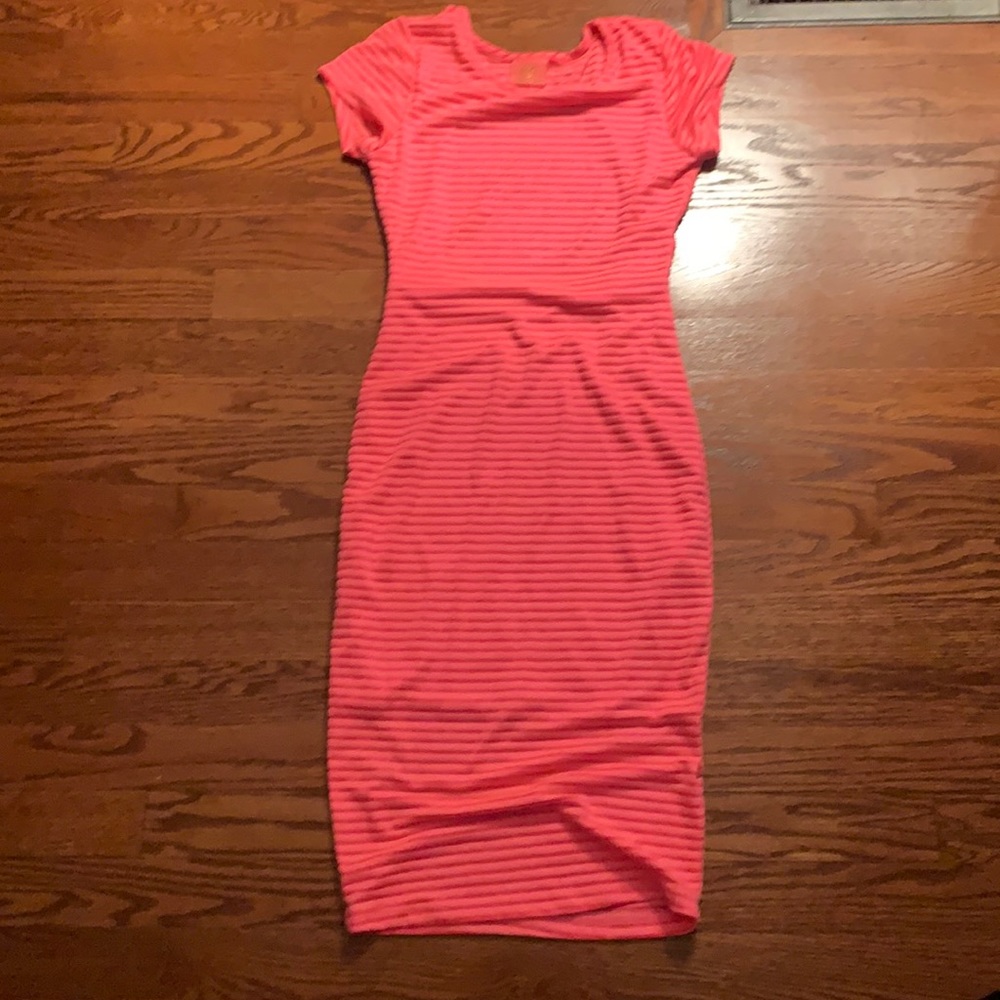 Hot pink dress,